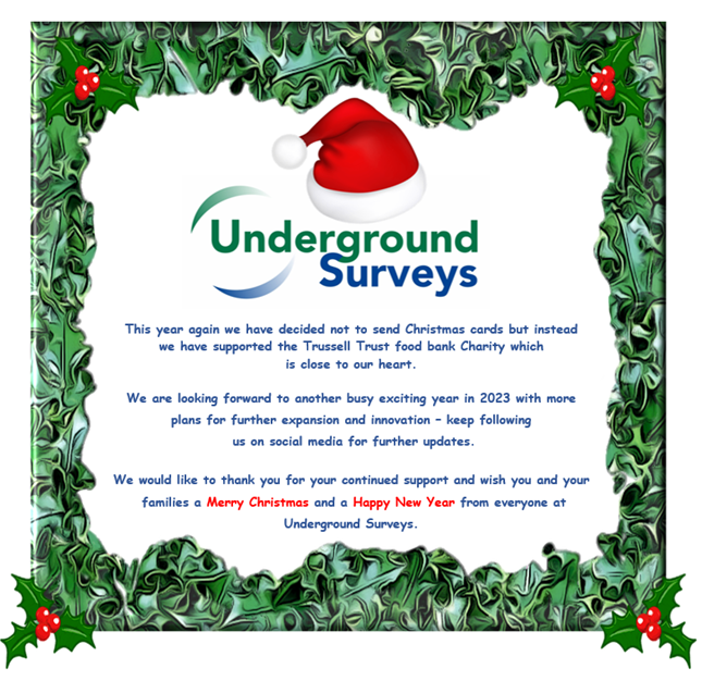 Merry Christmas and Happy New Year from All the Team Underground Surveys
